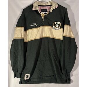 Ireland Three Shamrock Rugby Shirt Unisex Polo Shirt by Lansdowne Size XL